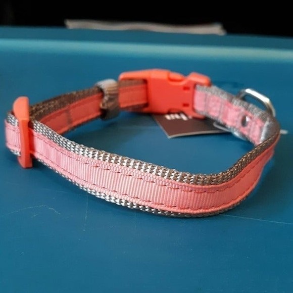 Martha Stewart Adjustable Nylon Dog Collar Size 14 Neck size 10-14" Coral Small - Picture 2 of 4